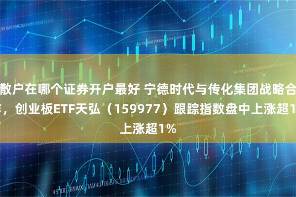 散户在哪个证券开户最好 宁德时代与传化集团战略合作，创业板ETF天弘（159977）跟踪指数盘中上涨超1%
