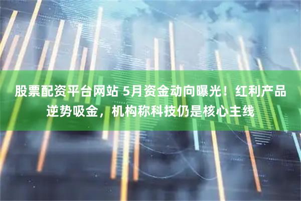 股票配资平台网站 5月资金动向曝光！红利产品逆势吸金，机构称科技仍是核心主线